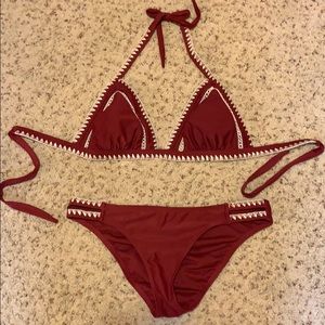 Boho maroon bikini